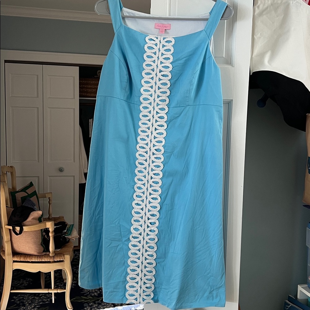 Lilly Pulitzer Blue and White Shift Dress